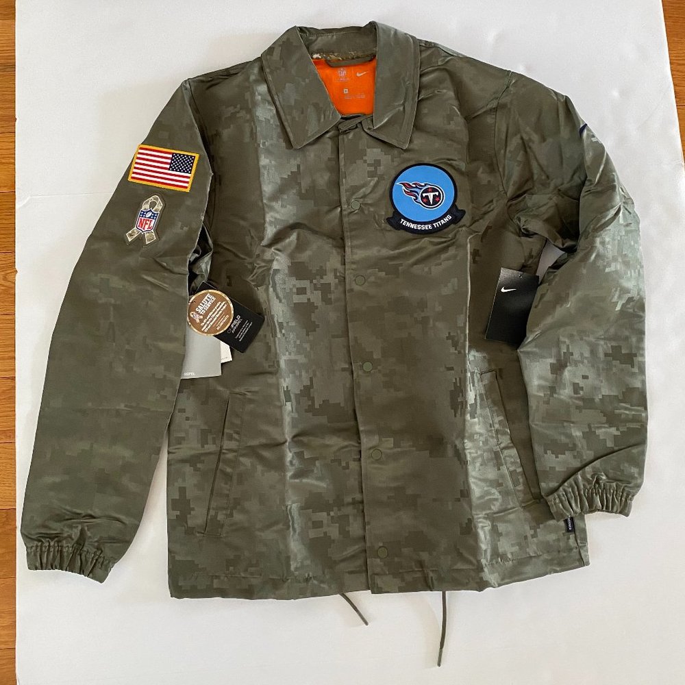 Tennessee Titans NFL Salute to Service Camo Snap Up Lightweight Jacket Men M NWT - Picture 2 of 12